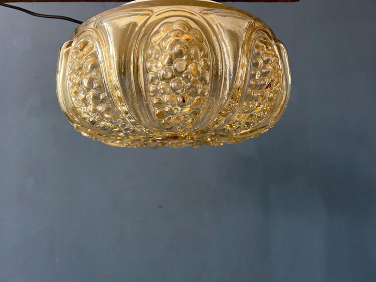 30s Flush Mount Glass Ceiling Lamp