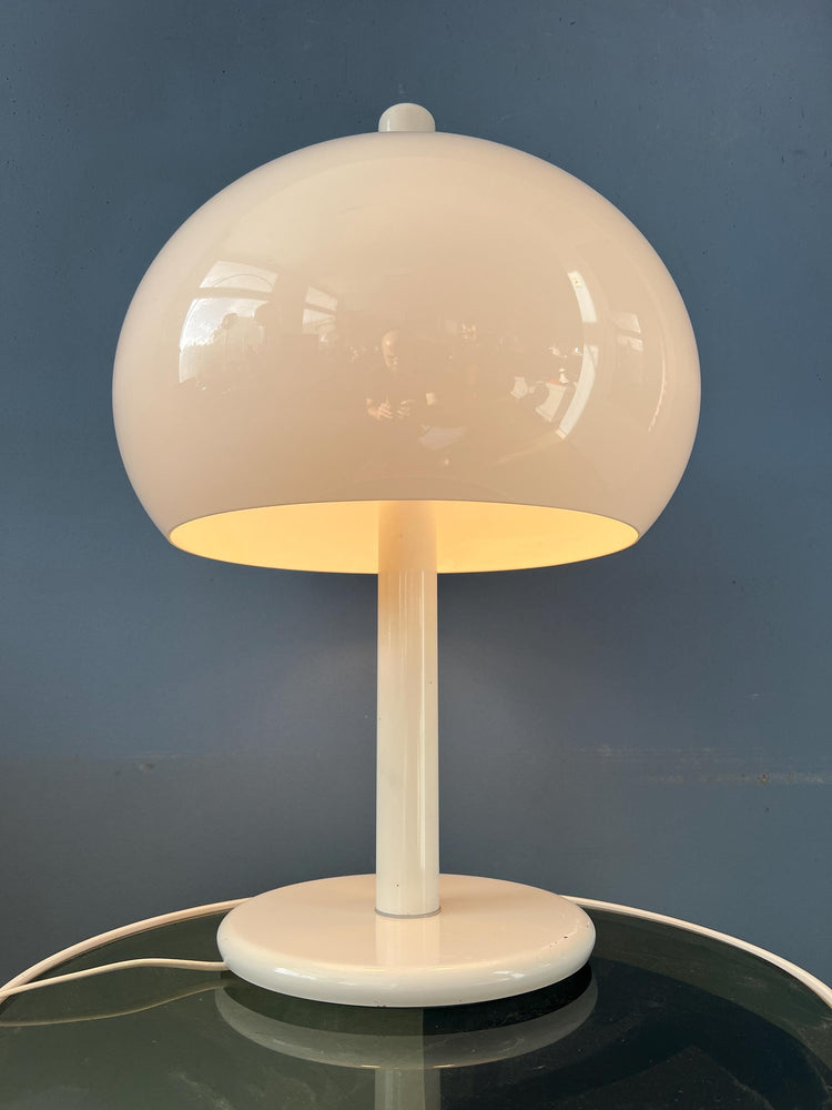 White Vintage Dijkstra Space Age Mushroom Table Lamp