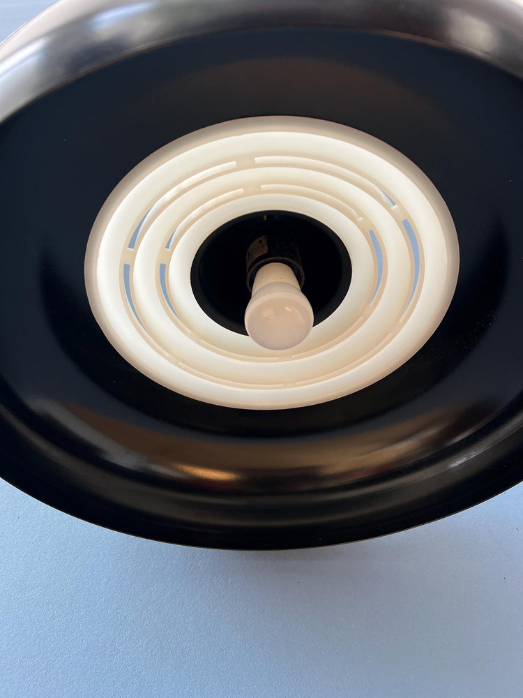 Vintage Black UFO Space Age Pendant Lamp by Knud Christensen