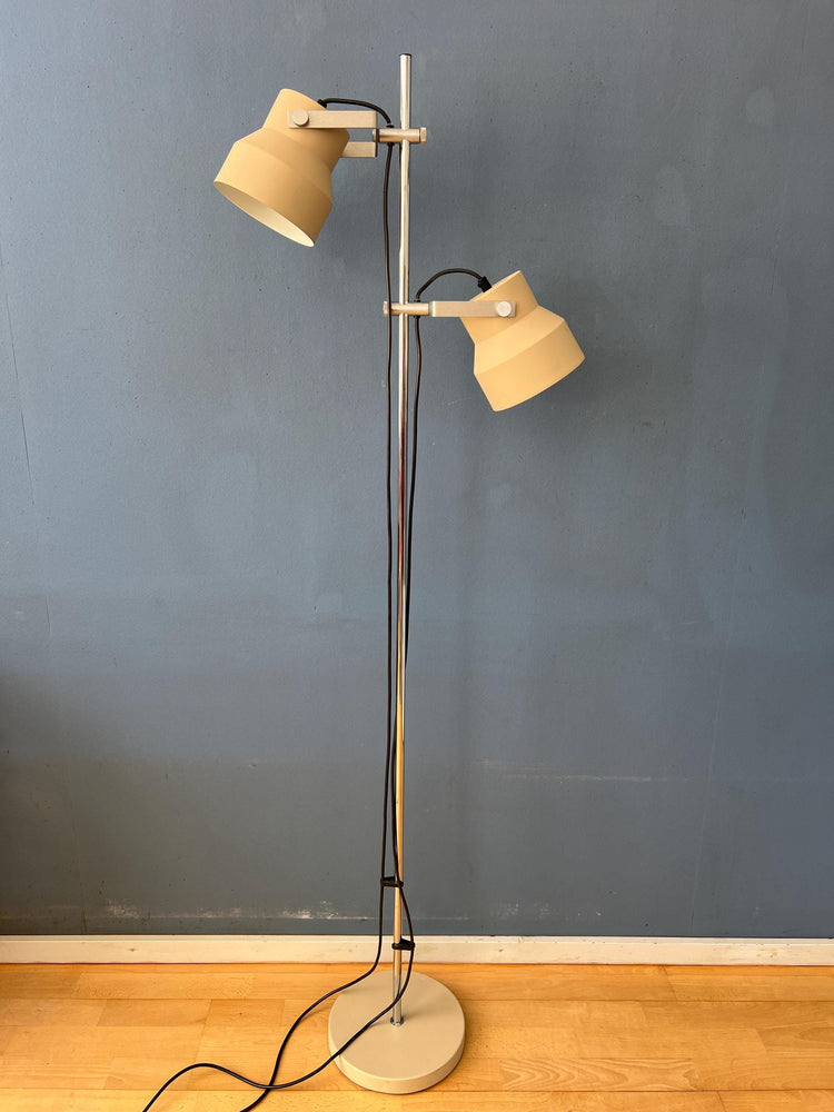 Mid Century Beige Dijkstra Space Age Floor Lamp