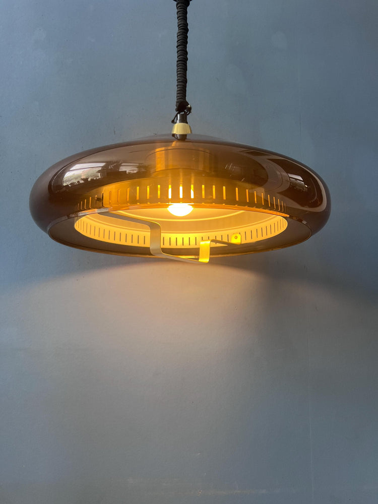 Herda UFO Flying Saucer Space Age Plexiglass Pendant Light