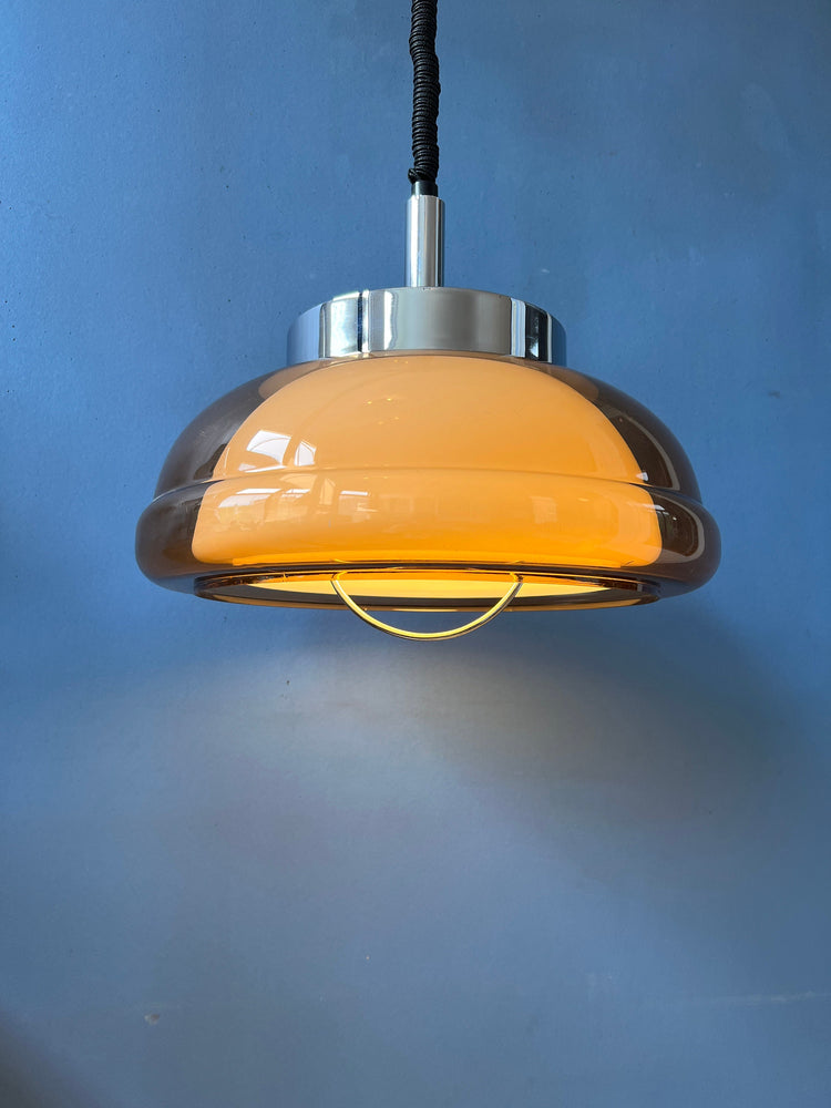 Vintage Herda Space Age Pendant Light / Mid Century 70s Ceiling Lamp