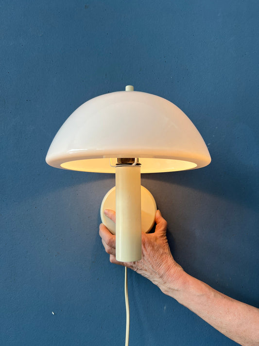 White Herda Mushroom Space Age Wall Light