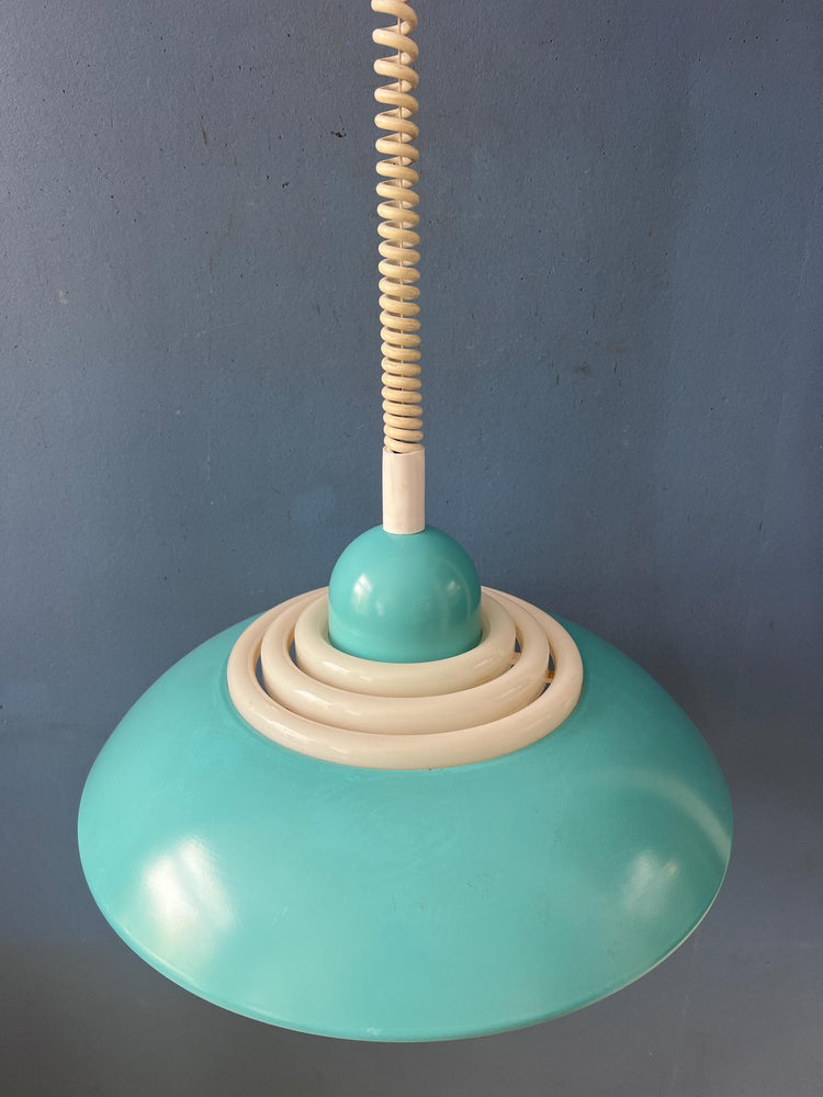Blue UFO Space Age Pendant Lamp by Knud Christensen