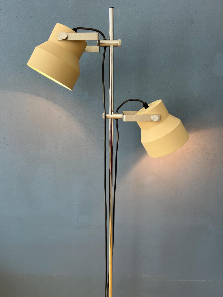 Mid Century Beige Dijkstra Space Age Floor Lamp