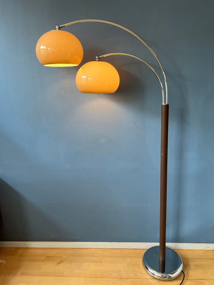 Mid Century Dijkstra Double Arc Mushroom Floor Lamp