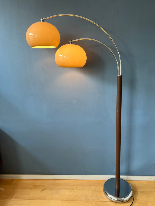 Mid Century Dijkstra Double Arc Mushroom Floor Lamp