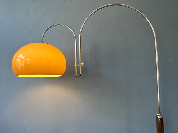 Mid Century Artiforte Double Arc Space Age Mushroom Floor Lamp