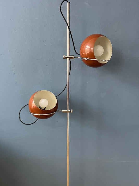 Vintage Brown GEPO Space Age Eyeball Floor Lamp