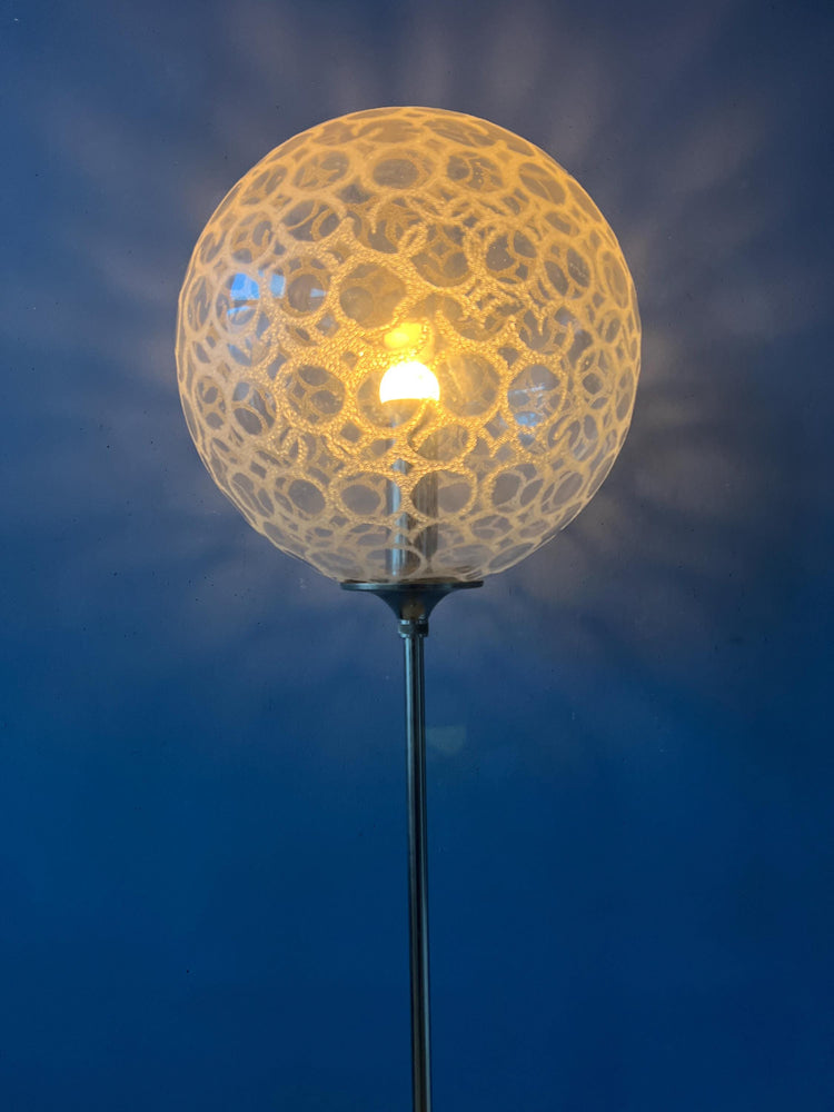 Vintage Glass Floor Lamp by Doria Leuchten