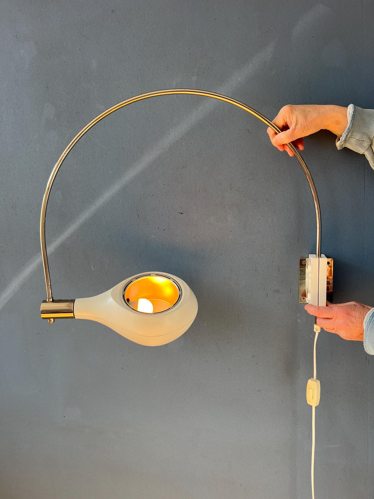 Vintage Beige Temde Leuchten Arc Wall Lamp