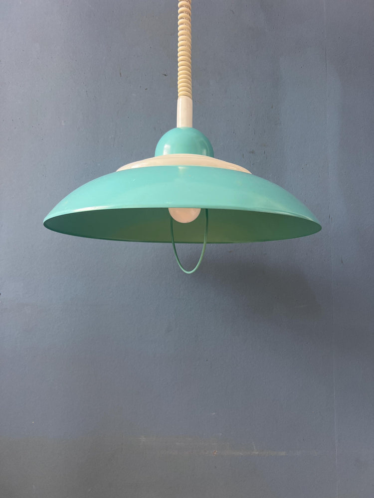 Blue UFO Space Age Pendant Lamp by Knud Christensen