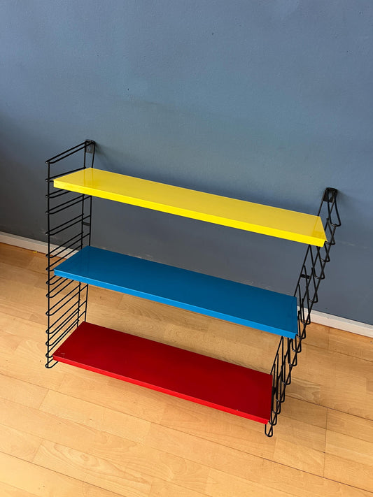 Vintage Yellow, Red and Blue Tomado Wall System - Shelves - Rack - Unit