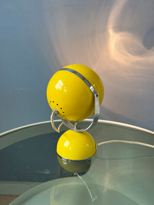 Yellow Mid Century Space Age Eyeball Table Lamp