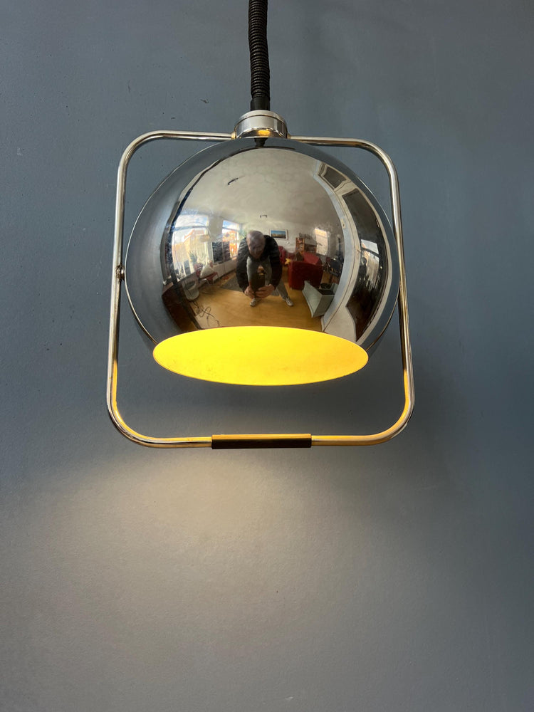 Chrome Mid Century GEPO Eyeball Pendant Lamp