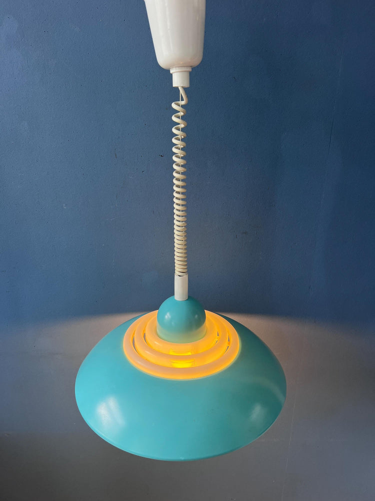 Blue UFO Space Age Pendant Lamp by Knud Christensen
