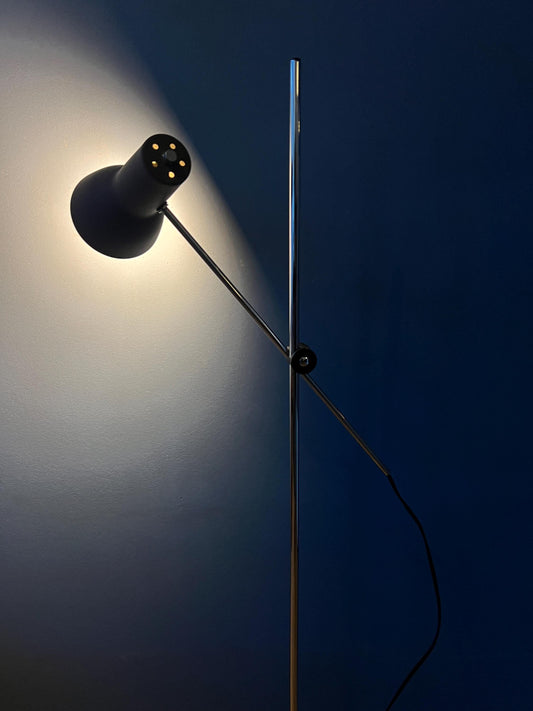Mid Century Adjustable Brown Floor Lamp