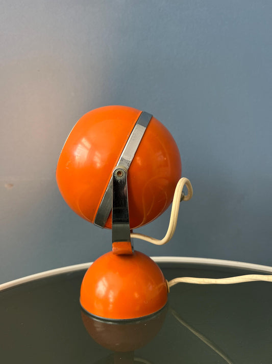 Orange Mid Century Space Age Eyeball Table Lamp