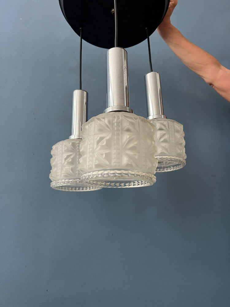 Vintage Cascade Frosted Glass Pendant Lamp