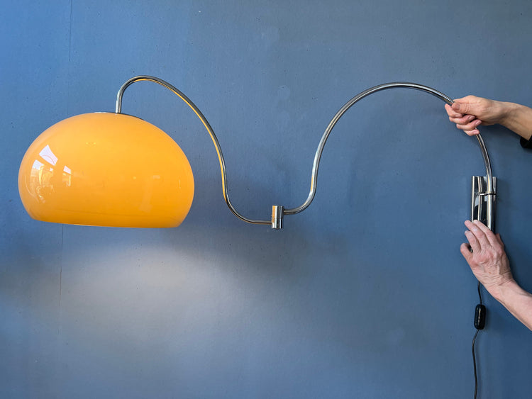 Mid Century Dijkstra Space Age Double Arc Mushroom Wall Lamp