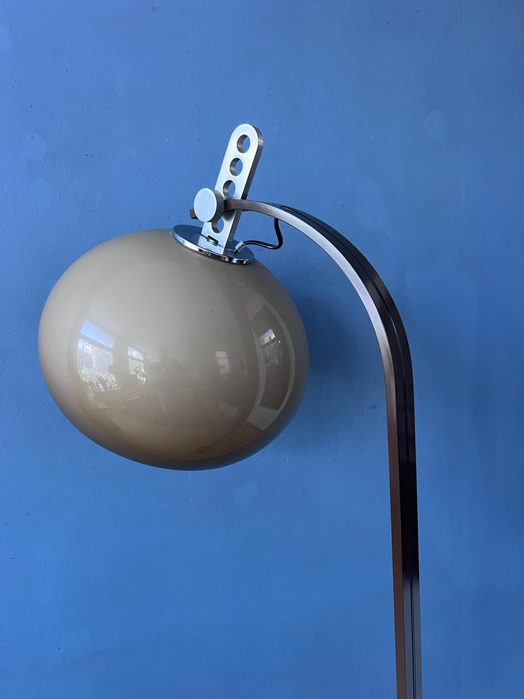 Vintage Dijkstra Mushroom Floor Lamp | Brown Mid Century Space Age Light