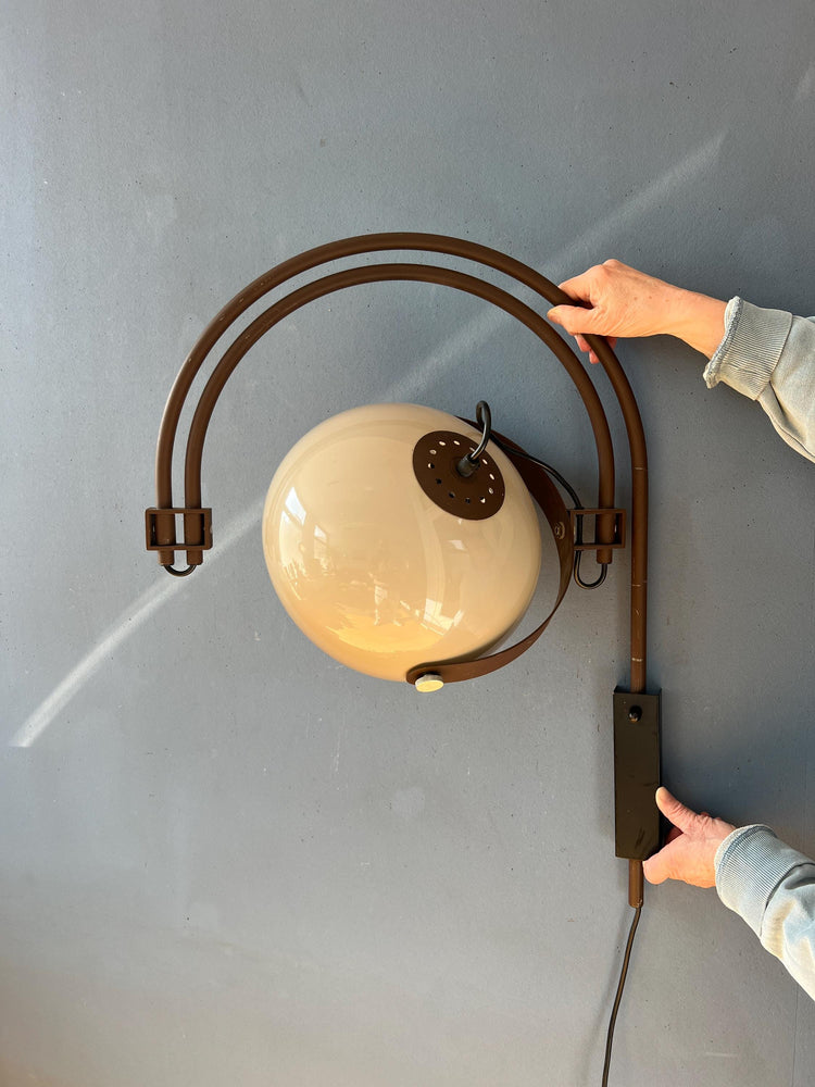 Mid Century Dijkstra Space Age Double Arc Wall Lamp