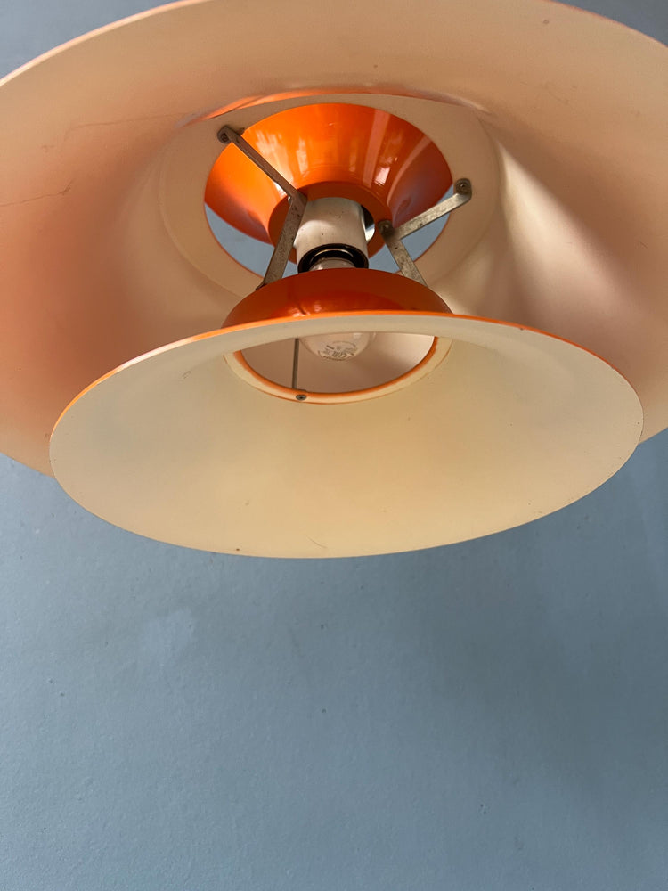 Vintage Orange / Red Scandinavian Pendant Lamp