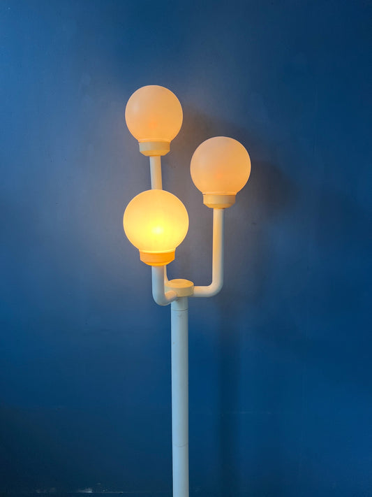 White Acrylic Space Age Floor Lamp