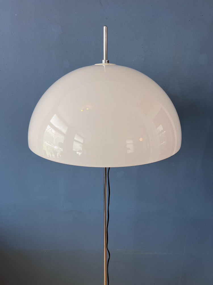 Vintage GEPO Space Age Mushroom Floor Lamp, White Acrylic Glass Shade