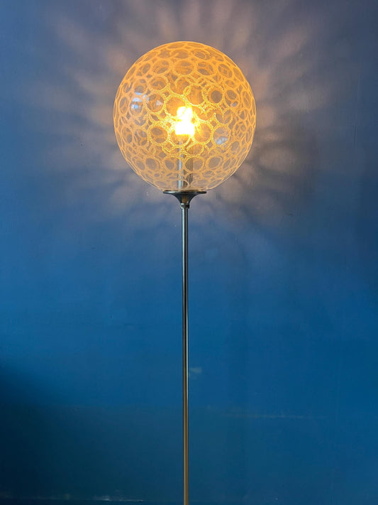Vintage Glass Floor Lamp by Doria Leuchten