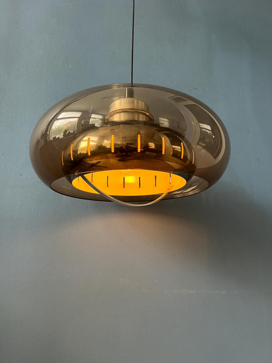 Herda UFO Flying Saucer Space Age Plexiglass Pendant Lamp