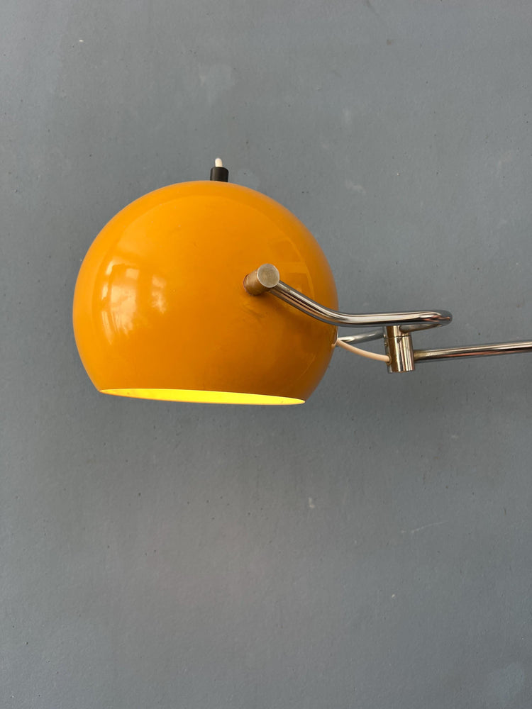 Vintage Yellow GEPO Eyeball Wall Lamp