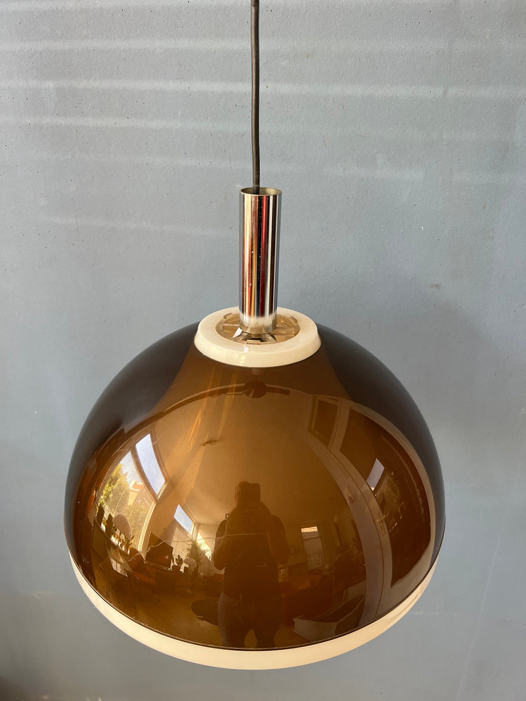 Dijkstra Brown Smoked Acrylic Glass Space Age Pendant Lamp