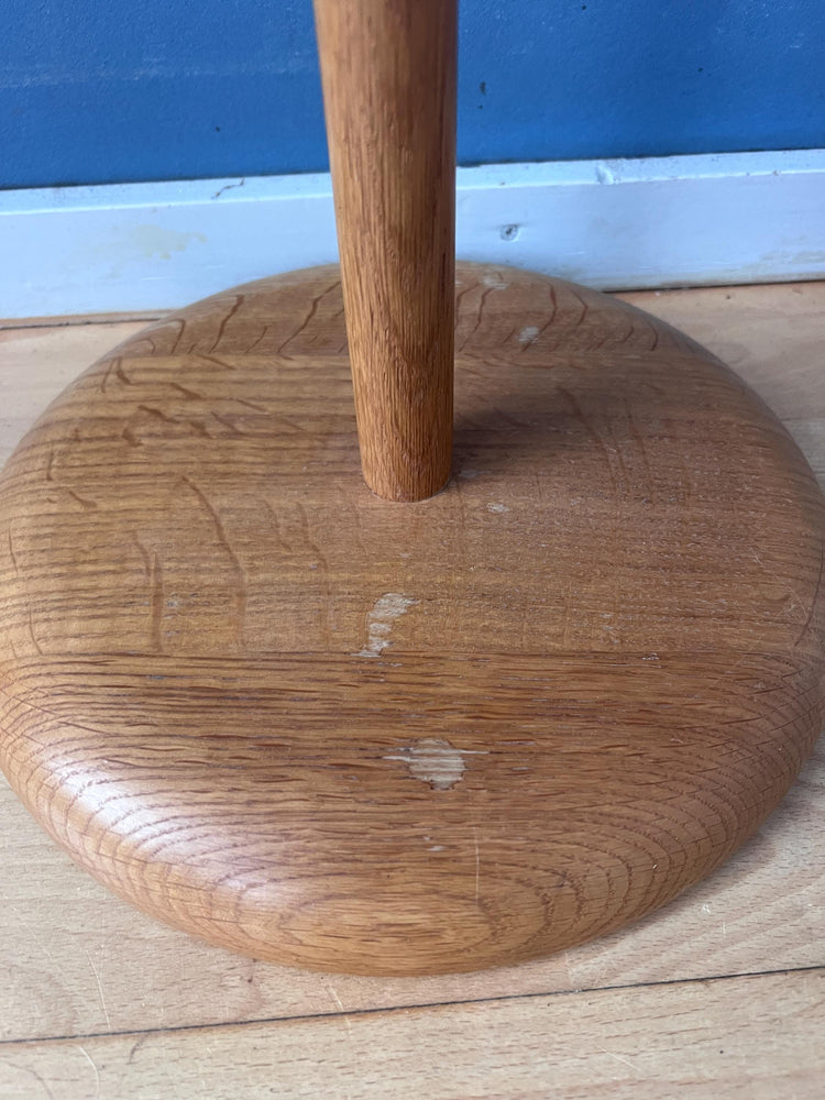 Mid Century Modern Wooden Mushroom Floor Lamp, Vintage Steinhauer Space Age Lighting