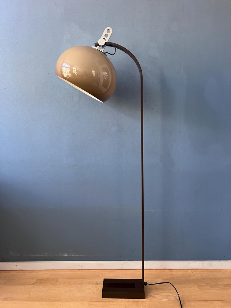 Vintage Dijkstra Mushroom Floor Lamp | Brown Mid Century Space Age Light