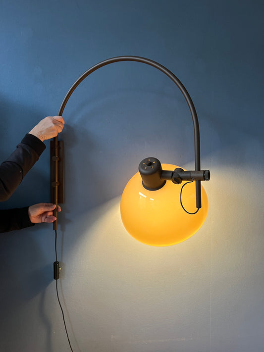 Mid Century Herda Mushroom Arc Wall Lamp | Space Age Lamp | Vintage Wall Lamp