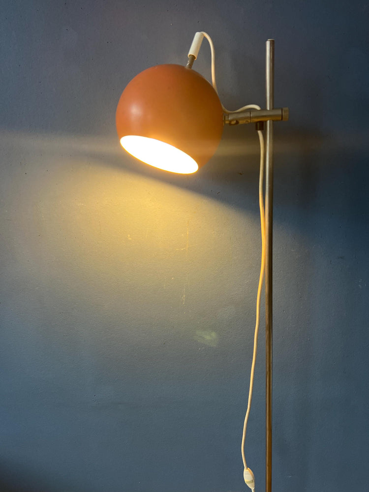Mid Century Orange Eyeball Floor Lamp