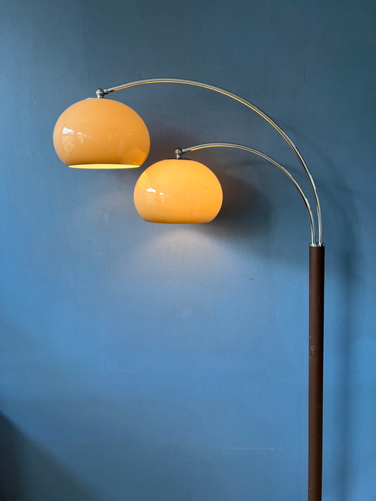 Mid Century Dijkstra Double Arc Mushroom Floor Lamp