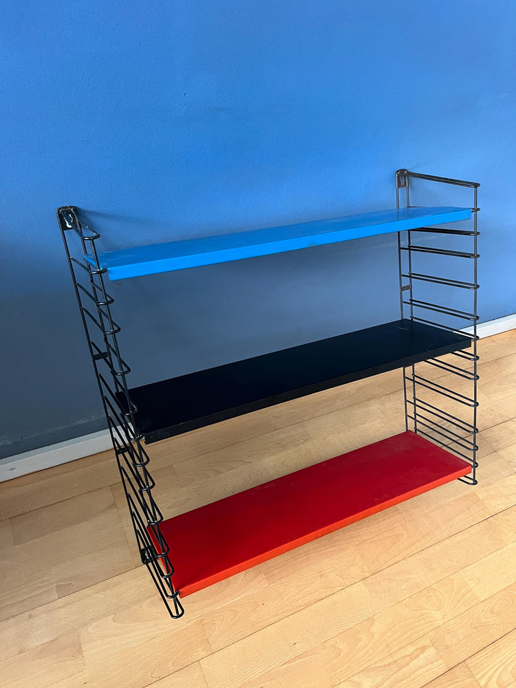 Blue, Black and Red Tomado Vintage Modular Wall System - Shelves - Unit