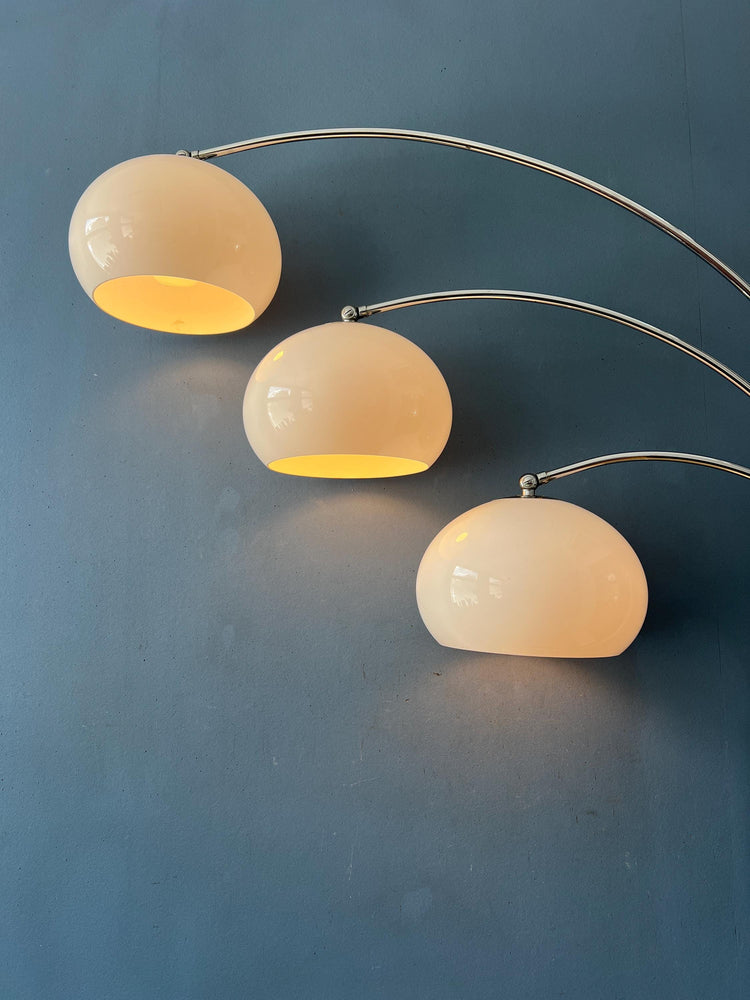 Vintage Dijkstra Space Age Mushroom Triple Arc Floor Lamp