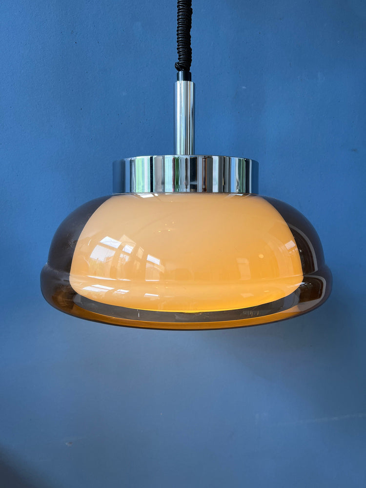 Vintage Herda Space Age Pendant Light / Mid Century 70s Ceiling Lamp