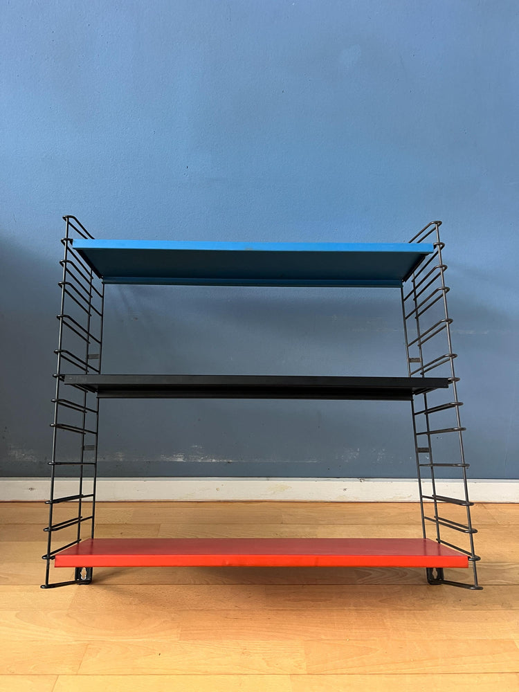 Blue, Black and Red Tomado Vintage Modular Wall System - Shelves - Unit
