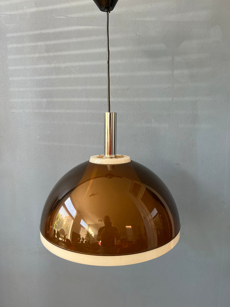 Dijkstra Brown Smoked Acrylic Glass Space Age Pendant Lamp
