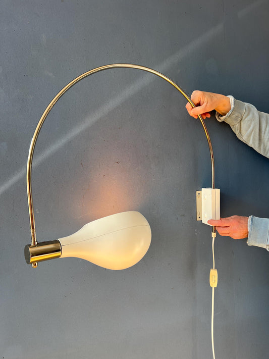 Vintage Beige Temde Leuchten Arc Wall Lamp