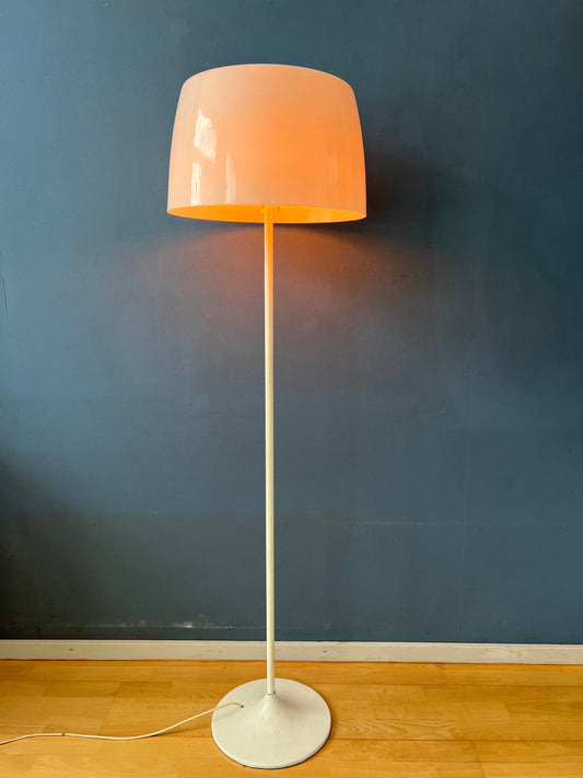 Mid-Century White Willem Hagoort Floor Lamp