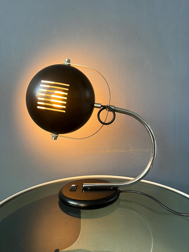Vintage Brown Herda Space Age Table Lamp