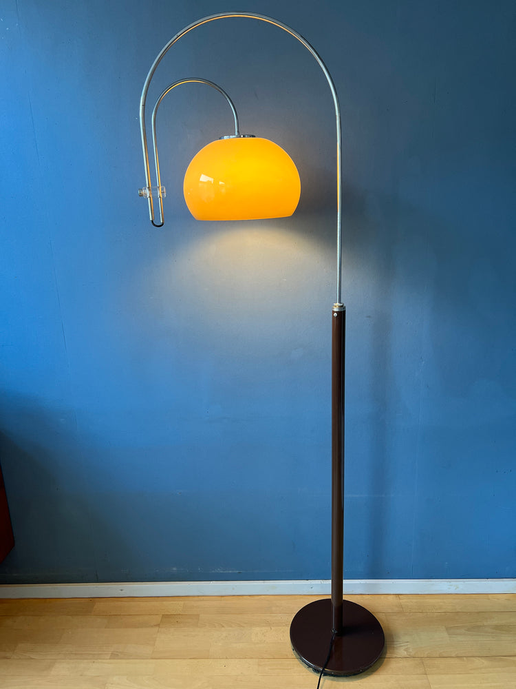 Mid Century Artiforte Double Arc Space Age Mushroom Floor Lamp