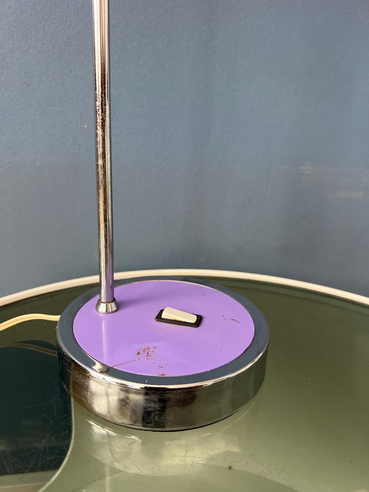 Vintage Purple Herda Space Age Eyeball Desk Lamp