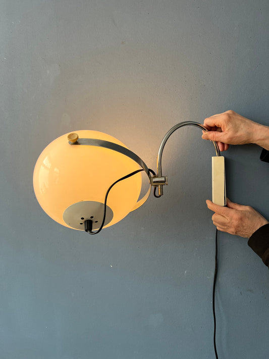 Vintage Space Age Anvia Mushroom Arc Wall Lamp