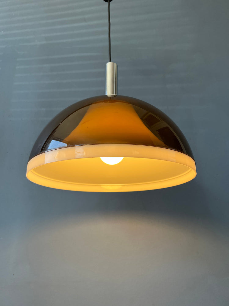 Dijkstra Brown Smoked Acrylic Glass Space Age Pendant Lamp
